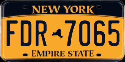 NY license plate FDR7065