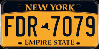 NY license plate FDR7079