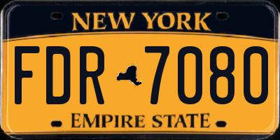 NY license plate FDR7080