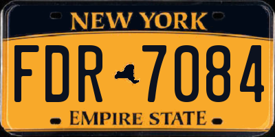 NY license plate FDR7084
