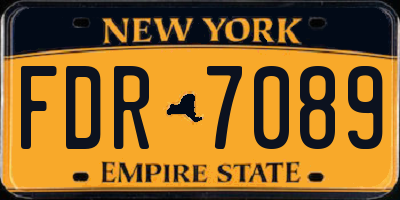 NY license plate FDR7089