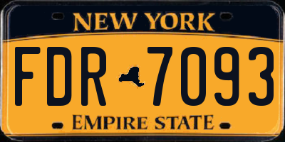 NY license plate FDR7093