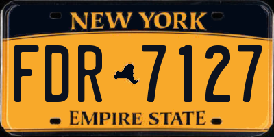 NY license plate FDR7127