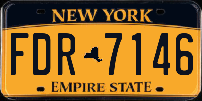 NY license plate FDR7146