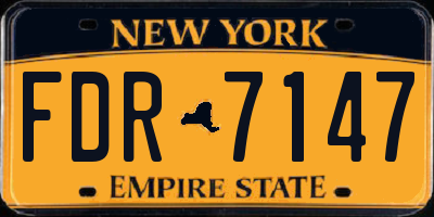 NY license plate FDR7147