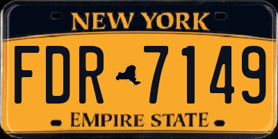 NY license plate FDR7149