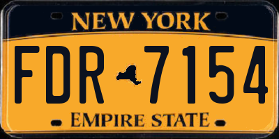 NY license plate FDR7154