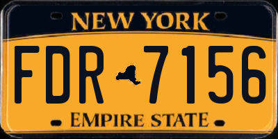 NY license plate FDR7156