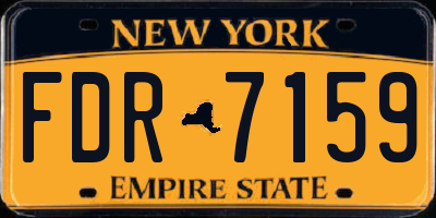 NY license plate FDR7159