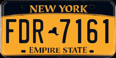 NY license plate FDR7161