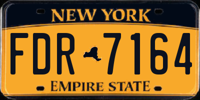 NY license plate FDR7164