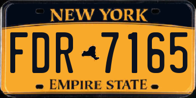 NY license plate FDR7165
