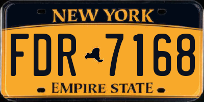NY license plate FDR7168