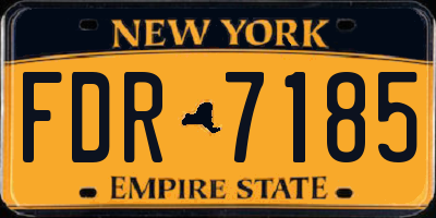 NY license plate FDR7185