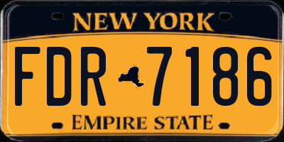 NY license plate FDR7186