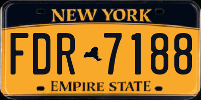 NY license plate FDR7188