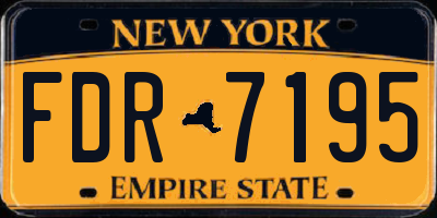 NY license plate FDR7195