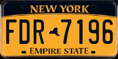 NY license plate FDR7196