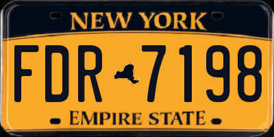 NY license plate FDR7198