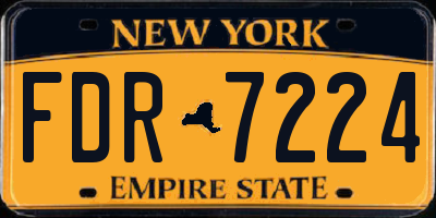 NY license plate FDR7224
