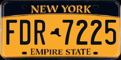 NY license plate FDR7225