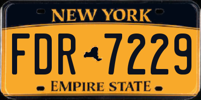 NY license plate FDR7229