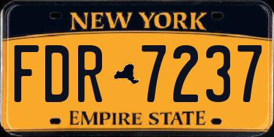 NY license plate FDR7237