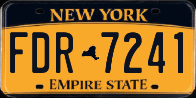 NY license plate FDR7241