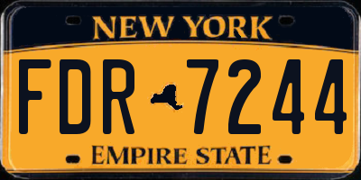 NY license plate FDR7244