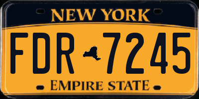 NY license plate FDR7245