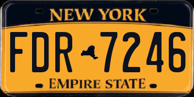 NY license plate FDR7246
