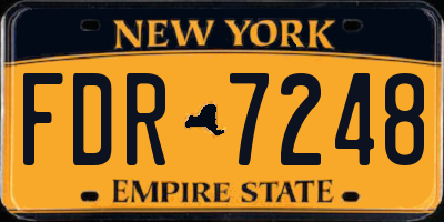 NY license plate FDR7248