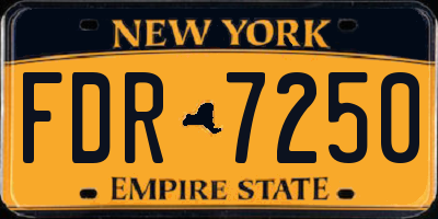 NY license plate FDR7250