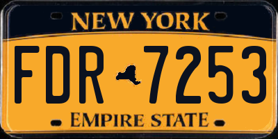 NY license plate FDR7253