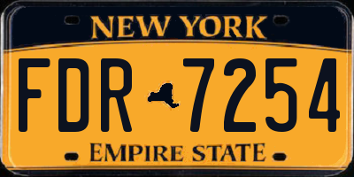NY license plate FDR7254