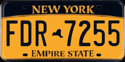 NY license plate FDR7255