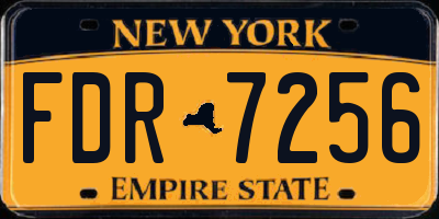 NY license plate FDR7256