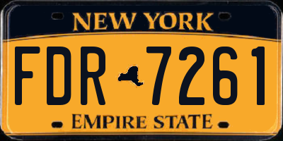 NY license plate FDR7261