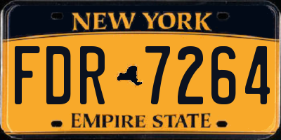 NY license plate FDR7264