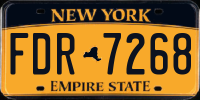 NY license plate FDR7268