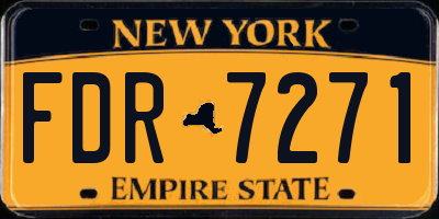 NY license plate FDR7271