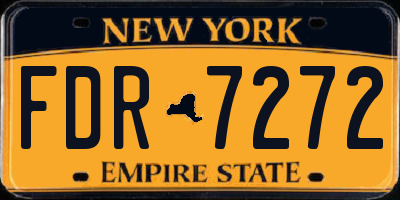 NY license plate FDR7272