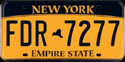 NY license plate FDR7277