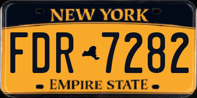 NY license plate FDR7282