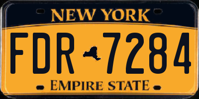 NY license plate FDR7284