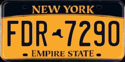 NY license plate FDR7290