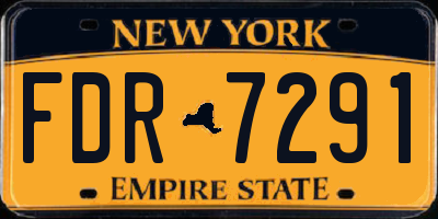 NY license plate FDR7291