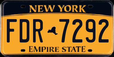 NY license plate FDR7292