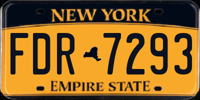 NY license plate FDR7293