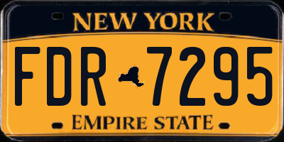 NY license plate FDR7295